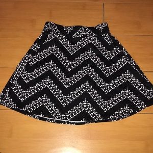 CHARLOTTE RUSSE Chevron Skater Skirt